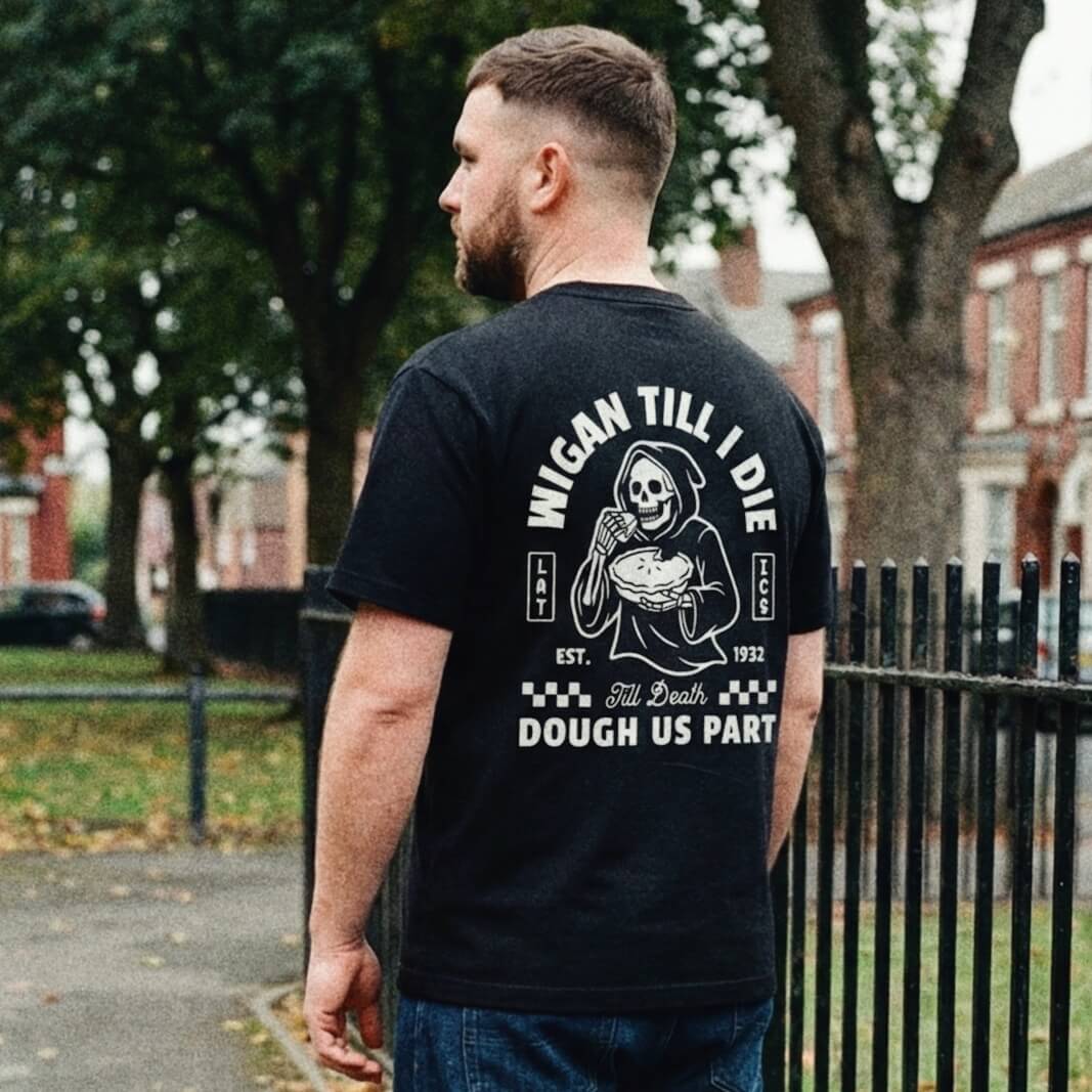 Wigan Till I Die Black Tee