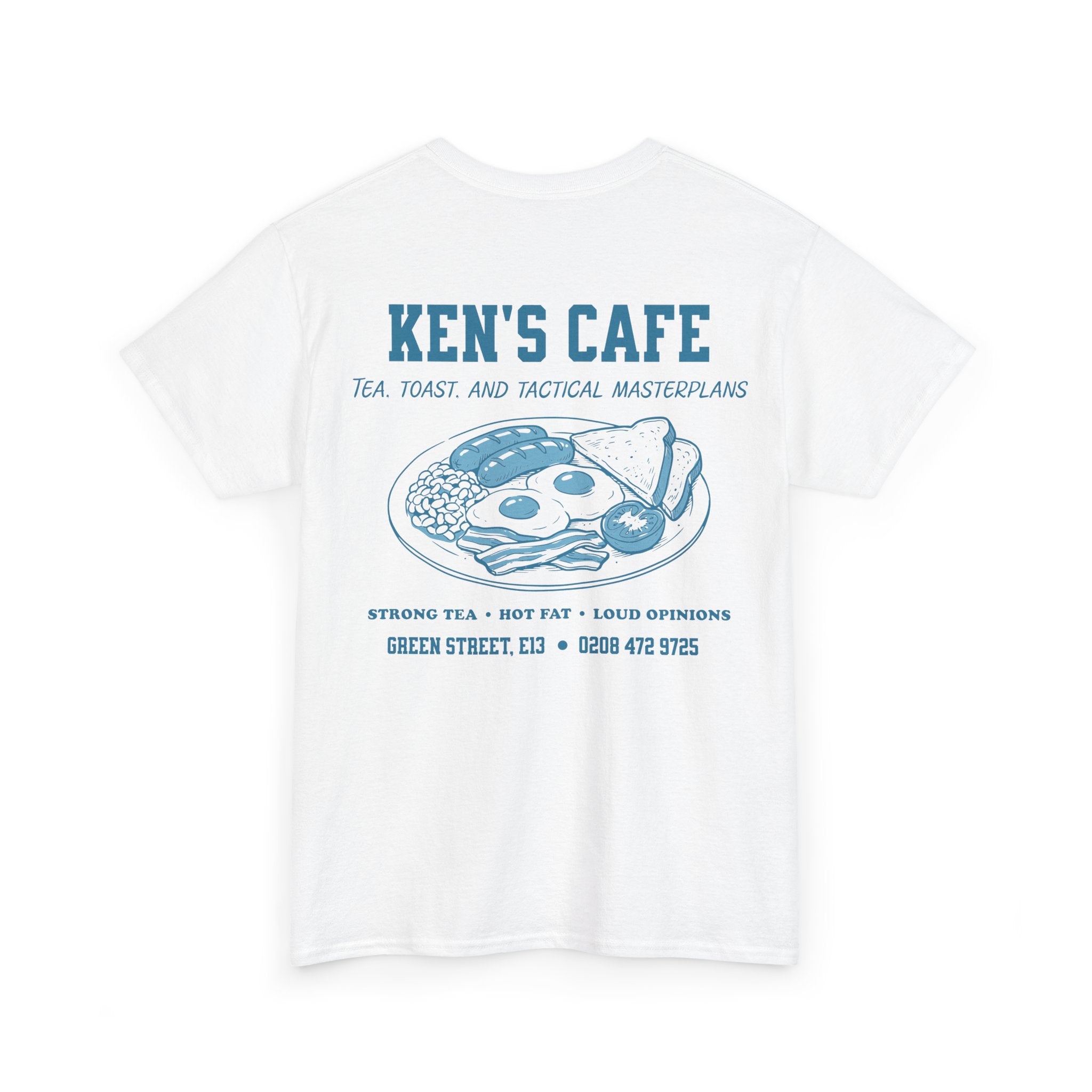 West Ham Ken's Cafe White & Blue Tee