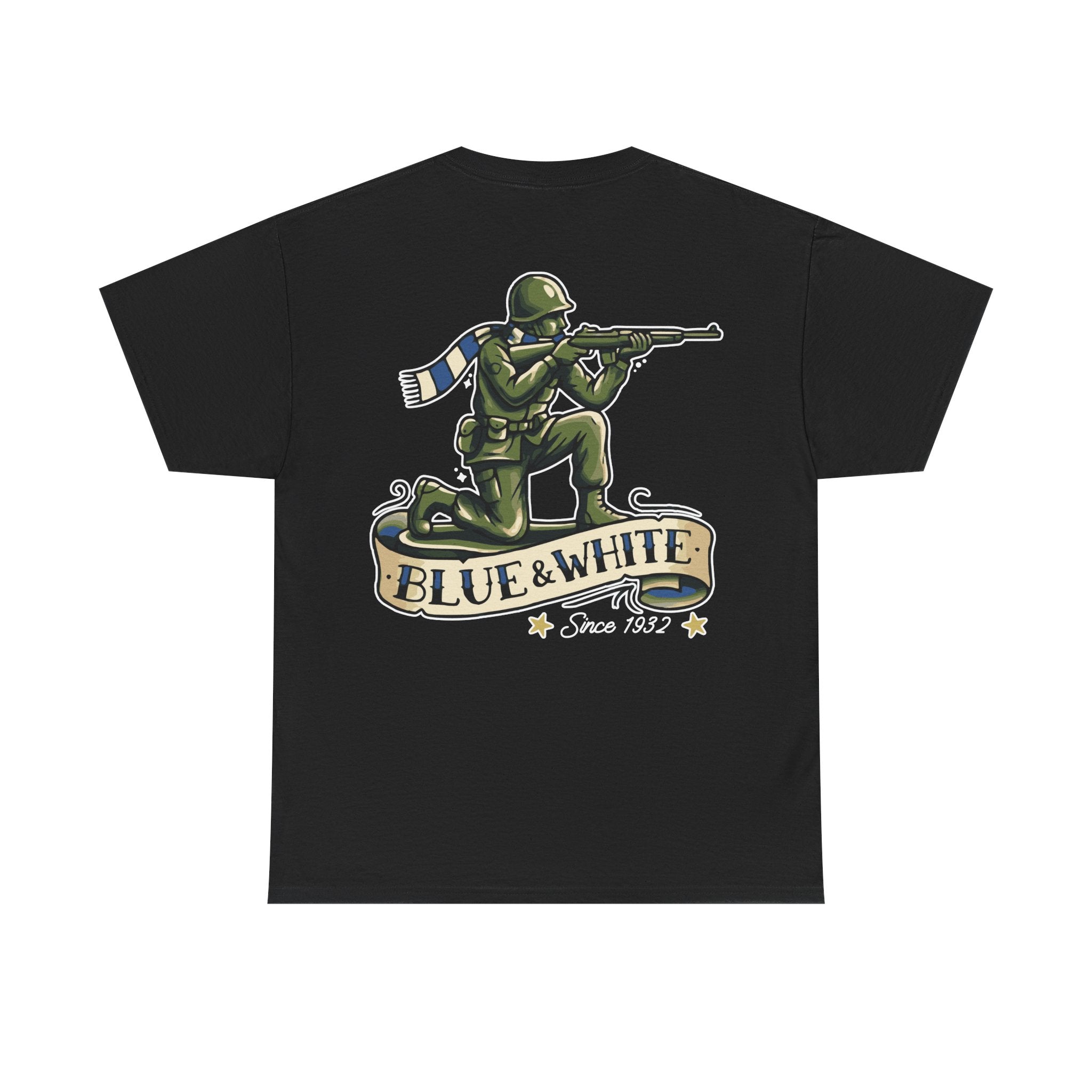 Wigan Blue & White Army Black Tee