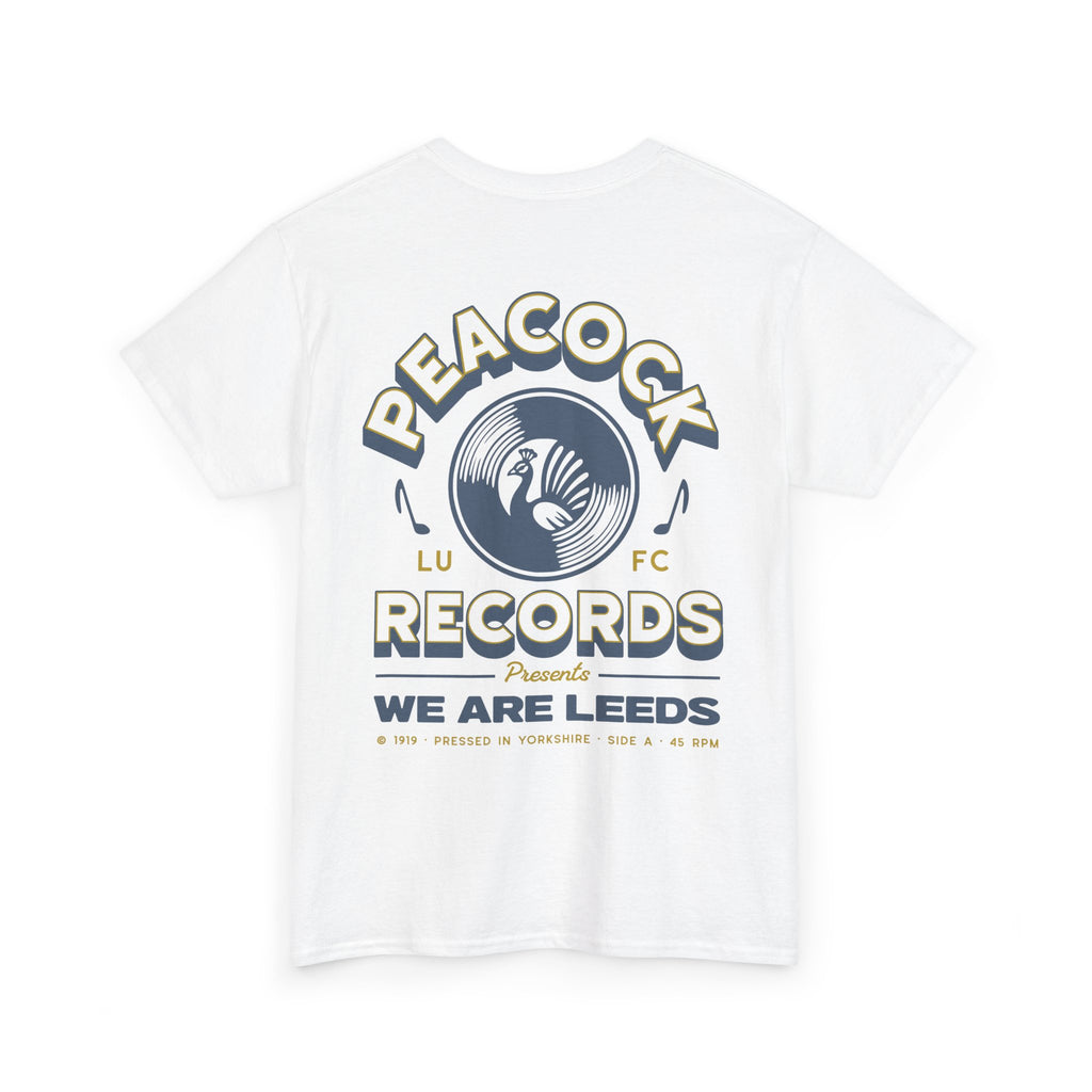 Leeds Utd Peacock Records White Tee