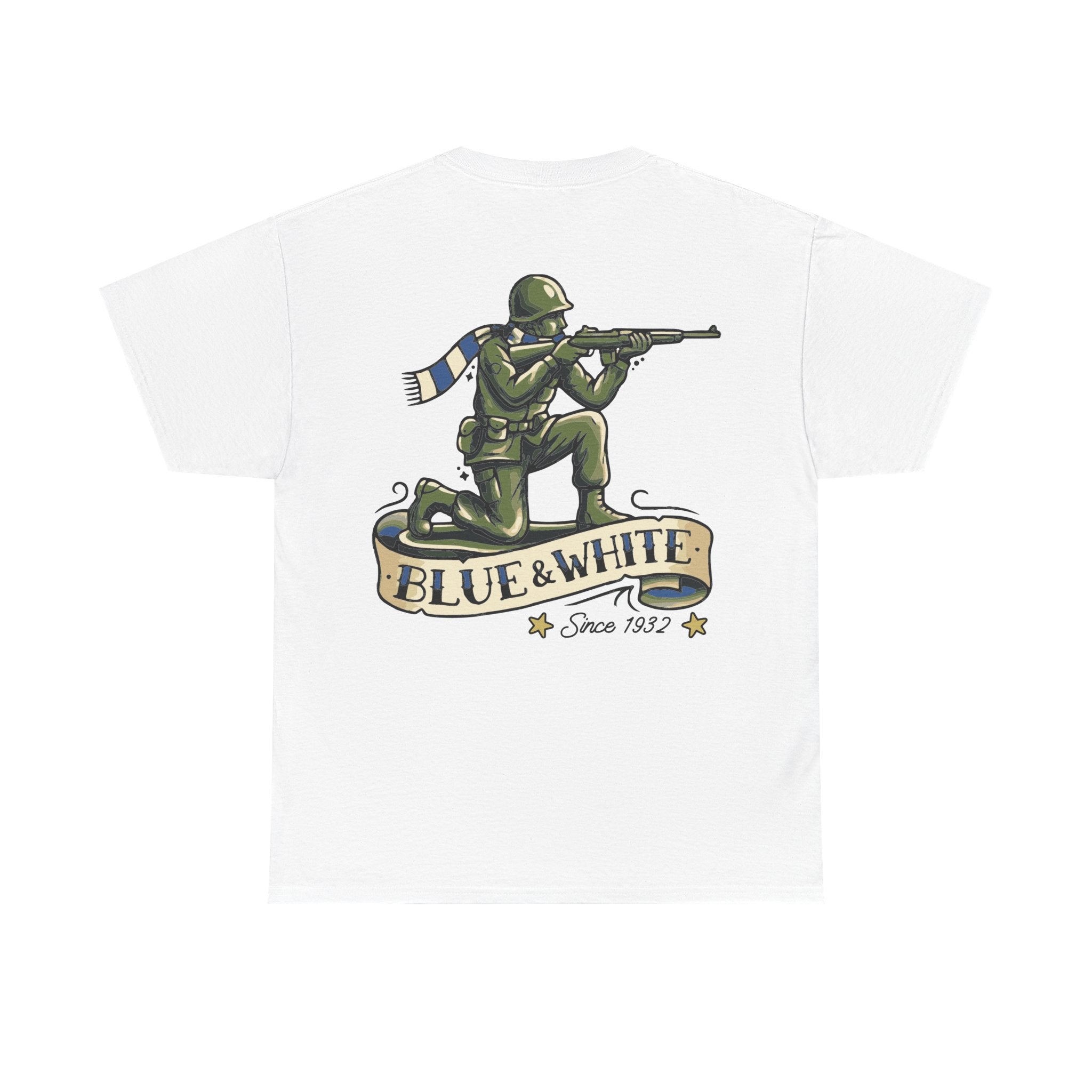 Wigan Blue & White Army White Tee