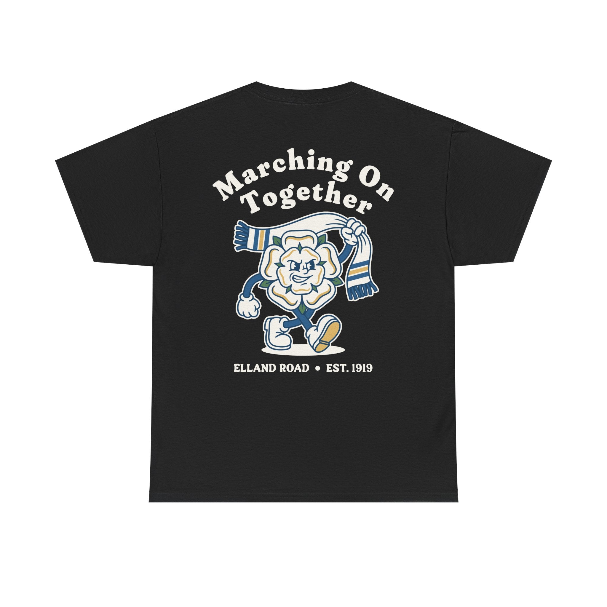 Leeds Utd Marching On Together Black Tee
