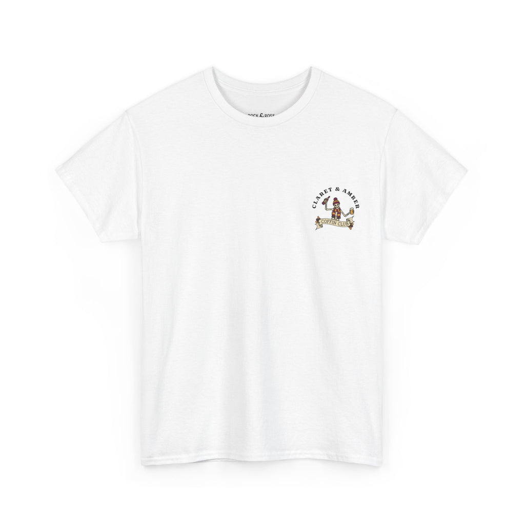 Bradford Claret & Amber Coffin Club White Tee