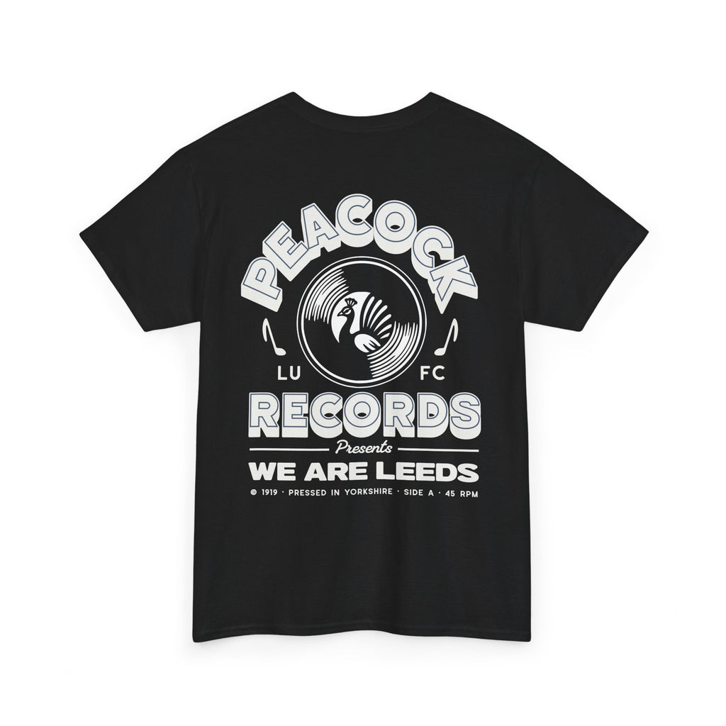 Leeds Utd Peacock Records Black Tee