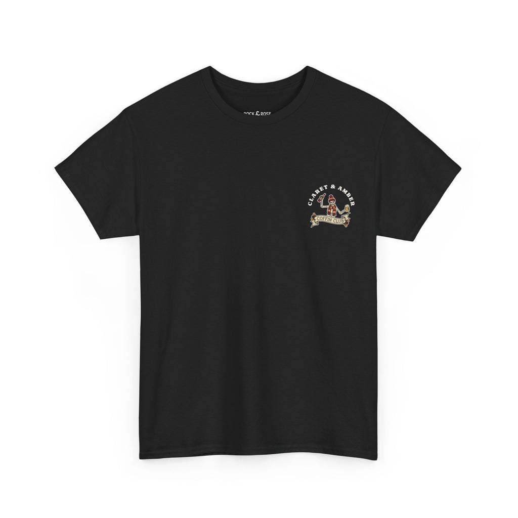 Bradford Claret & Amber Coffin Club Black Tee