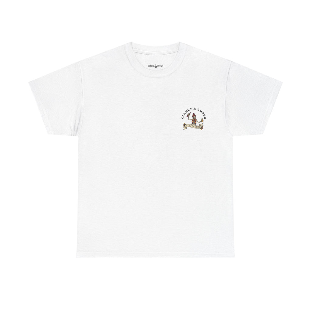 Bradford Claret & Amber Coffin Club White Tee