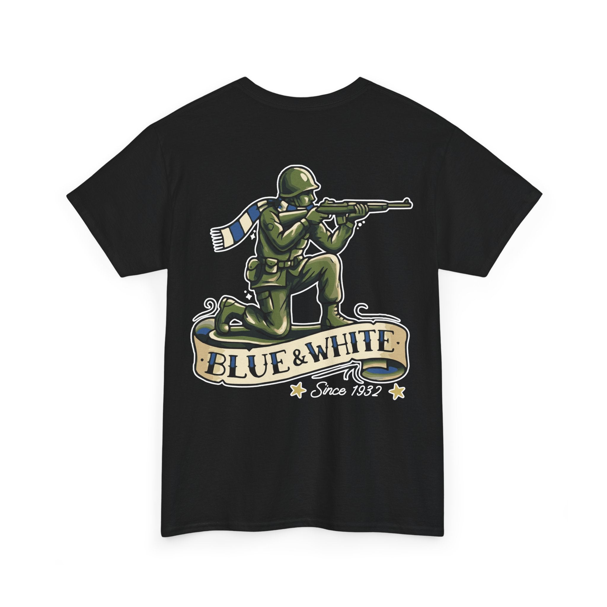 Wigan Blue & White Army Black Tee
