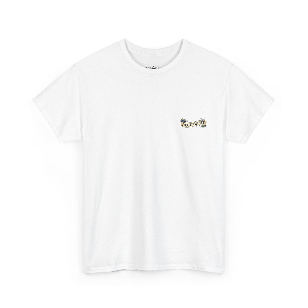 Wigan Blue & White Army White Tee