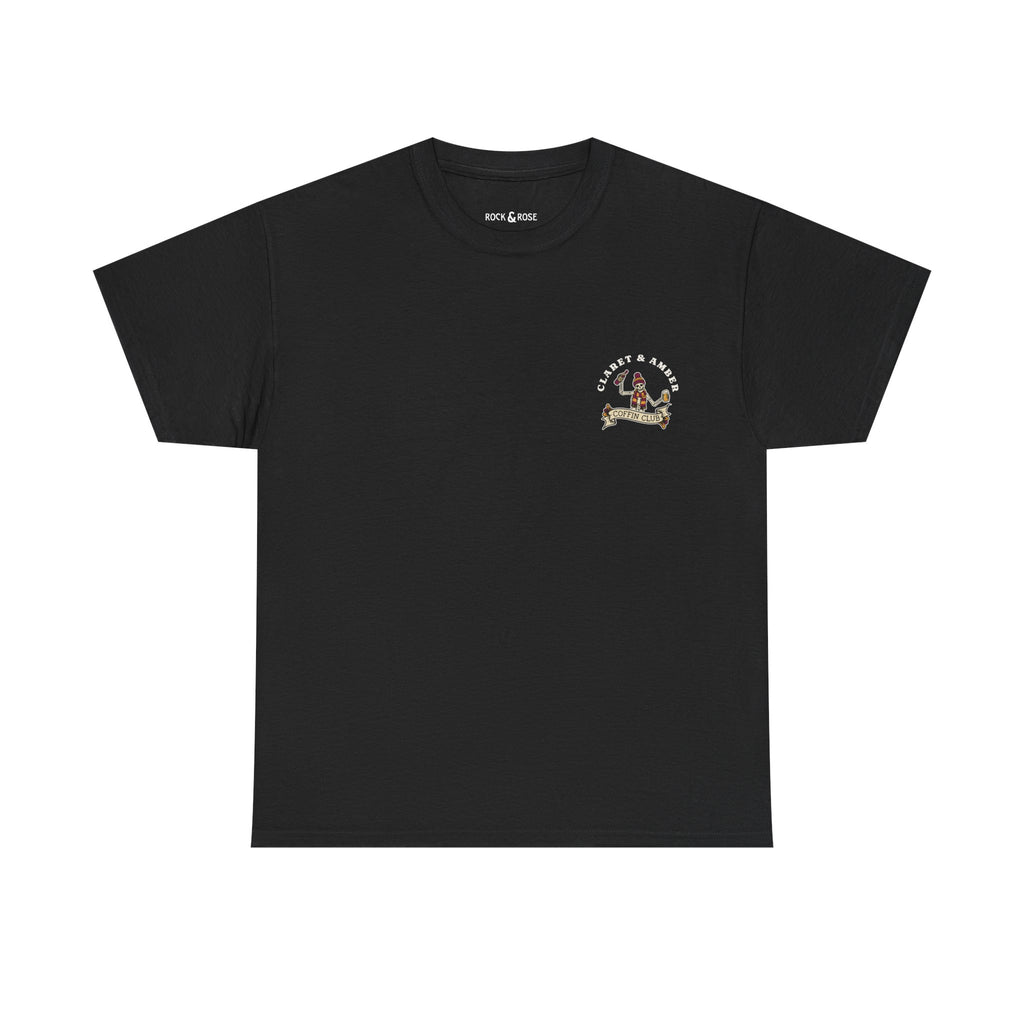Bradford Claret & Amber Coffin Club Black Tee