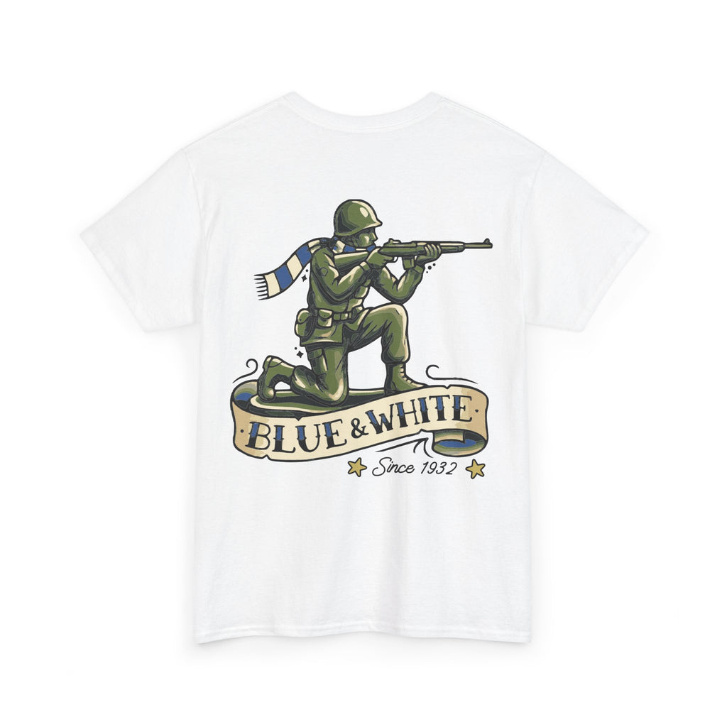 Wigan Blue & White Army White Tee