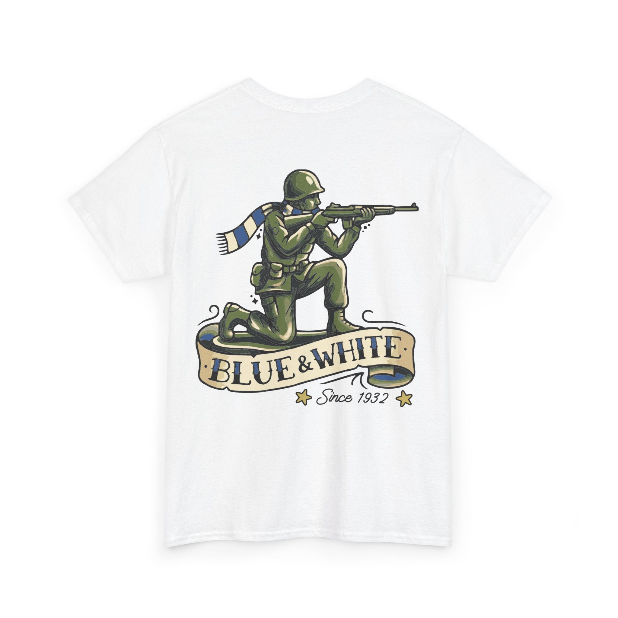 Wigan Blue & White Army White Tee
