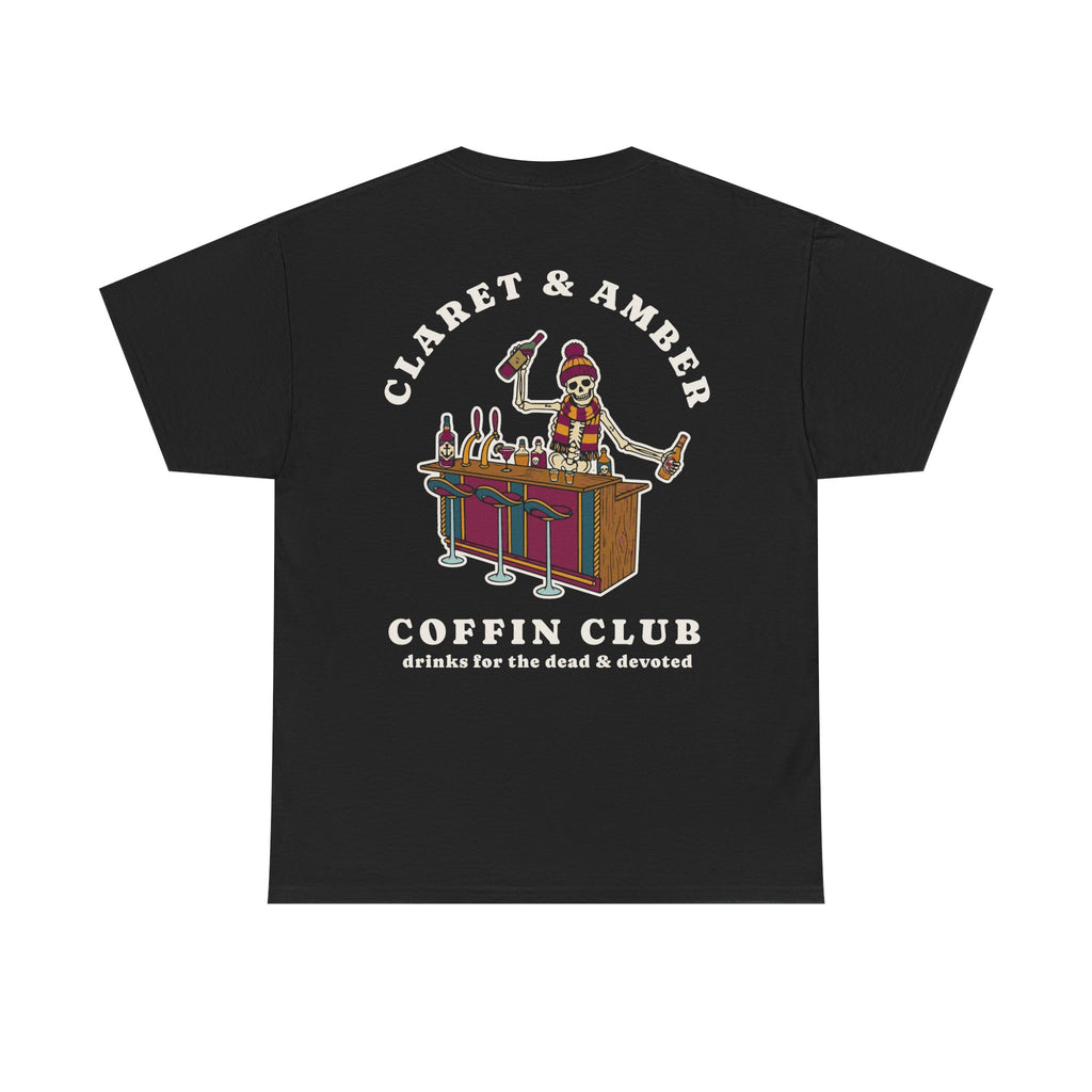 Bradford Claret & Amber Coffin Club Black Tee